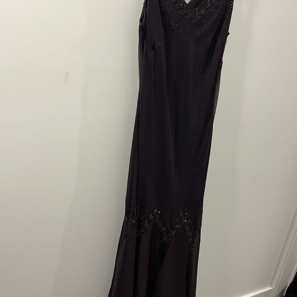 Vintage Elegant Plum Dress - Picture 3 of 3